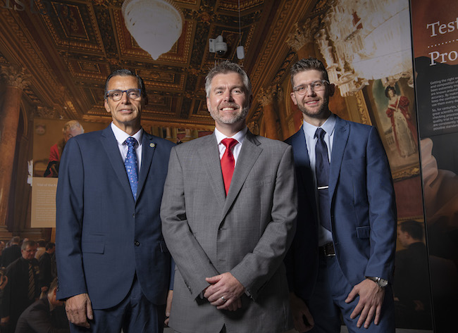 Kings Assay Master role left to right Graeme Smith Paul Morgan and Daniel Thomas