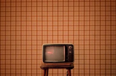 turned off black television