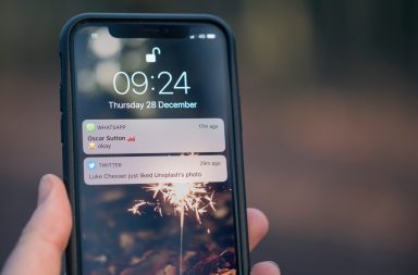 person holding phone