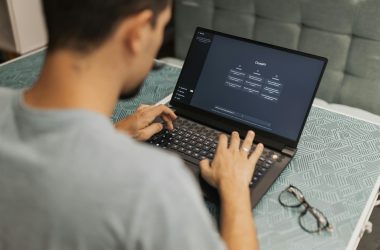 Man using ChatGPT on a computer